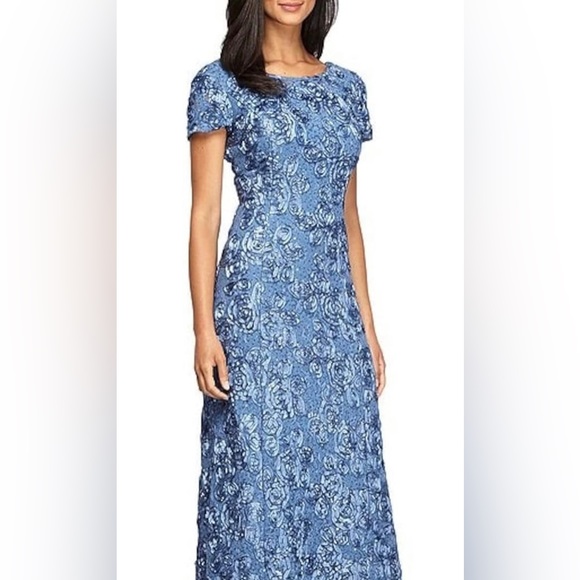 Alex Evenings Dresses & Skirts - Alex Evenings sz 6 Periwinkle Blue lace tea length dress